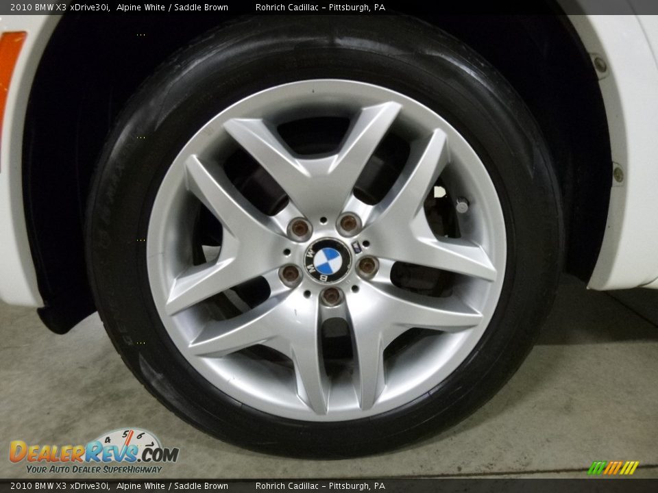 2010 BMW X3 xDrive30i Alpine White / Saddle Brown Photo #16