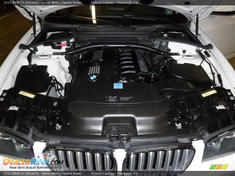 2010 BMW X3 xDrive30i Alpine White / Saddle Brown Photo #17