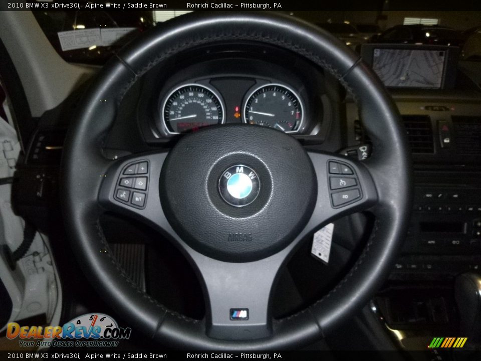2010 BMW X3 xDrive30i Alpine White / Saddle Brown Photo #21