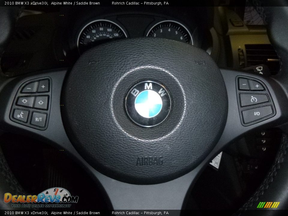 2010 BMW X3 xDrive30i Alpine White / Saddle Brown Photo #23