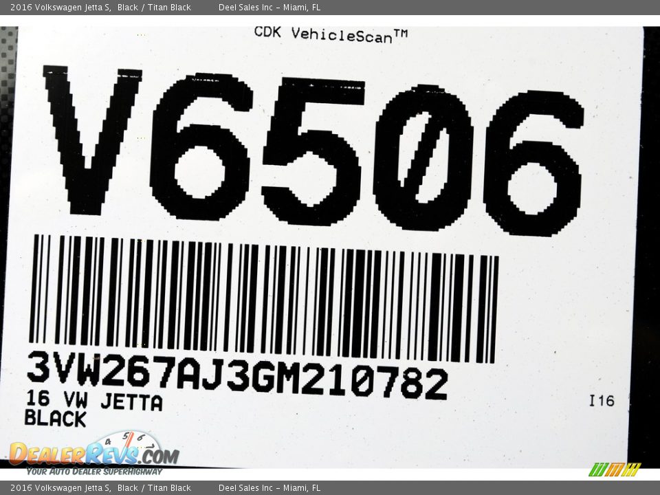 2016 Volkswagen Jetta S Black / Titan Black Photo #20