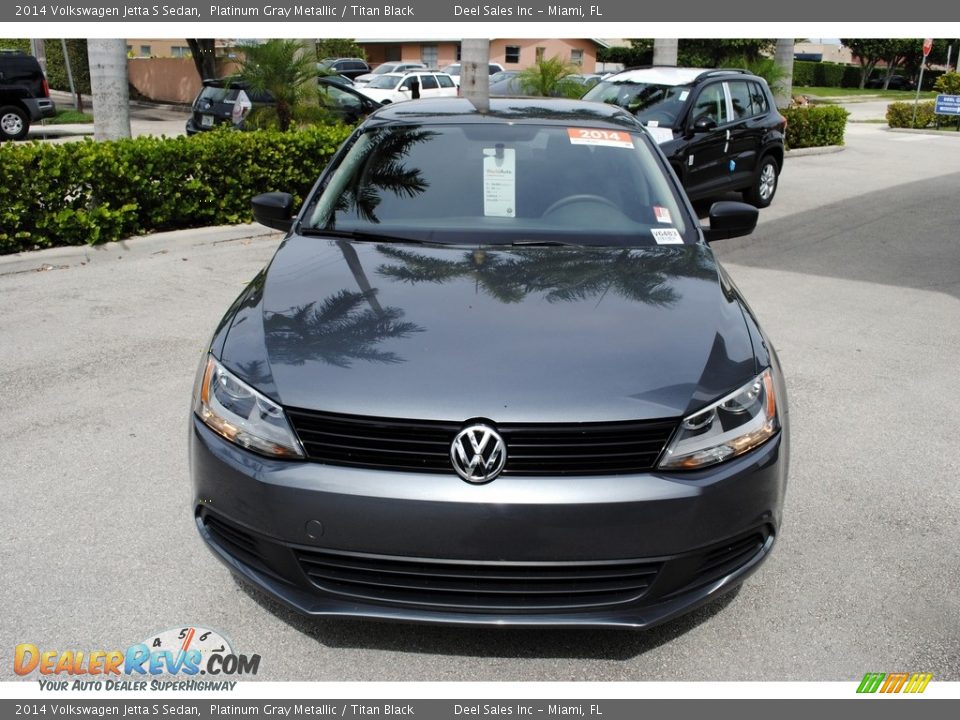 2014 Volkswagen Jetta S Sedan Platinum Gray Metallic / Titan Black Photo #3