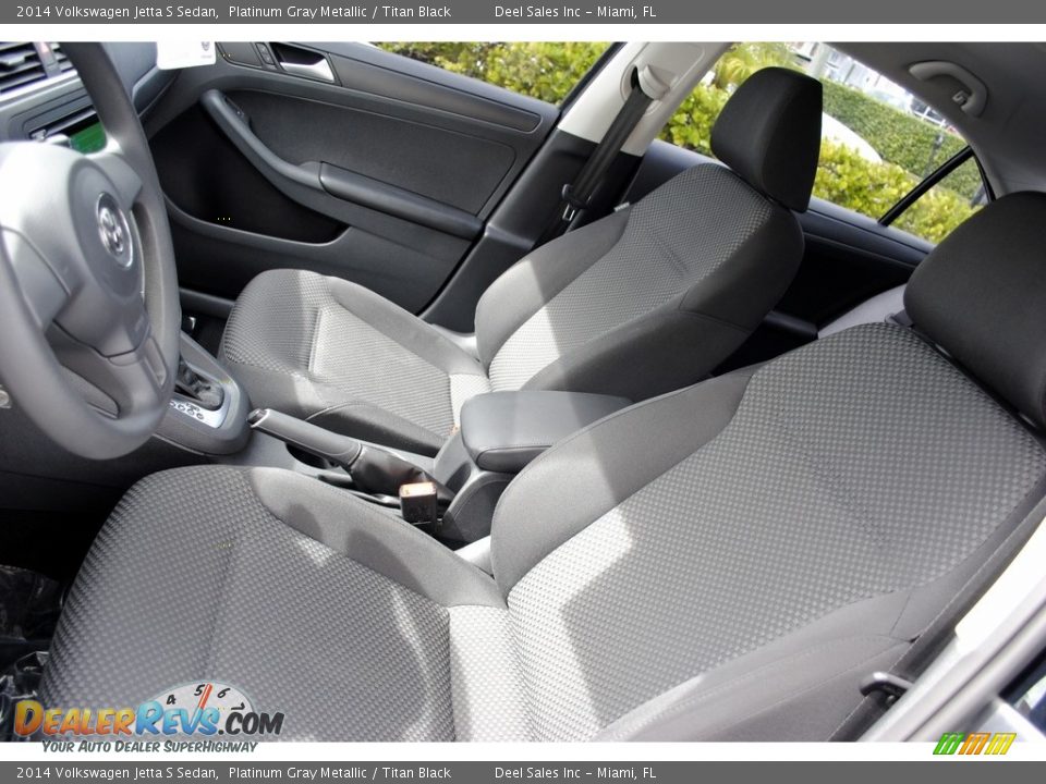 2014 Volkswagen Jetta S Sedan Platinum Gray Metallic / Titan Black Photo #14