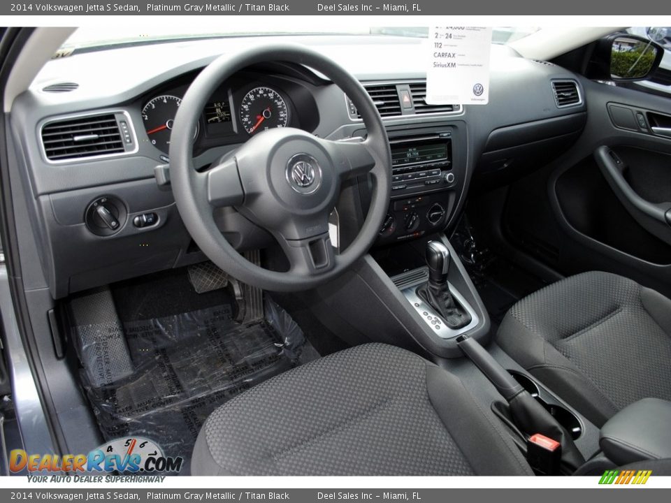 2014 Volkswagen Jetta S Sedan Platinum Gray Metallic / Titan Black Photo #15