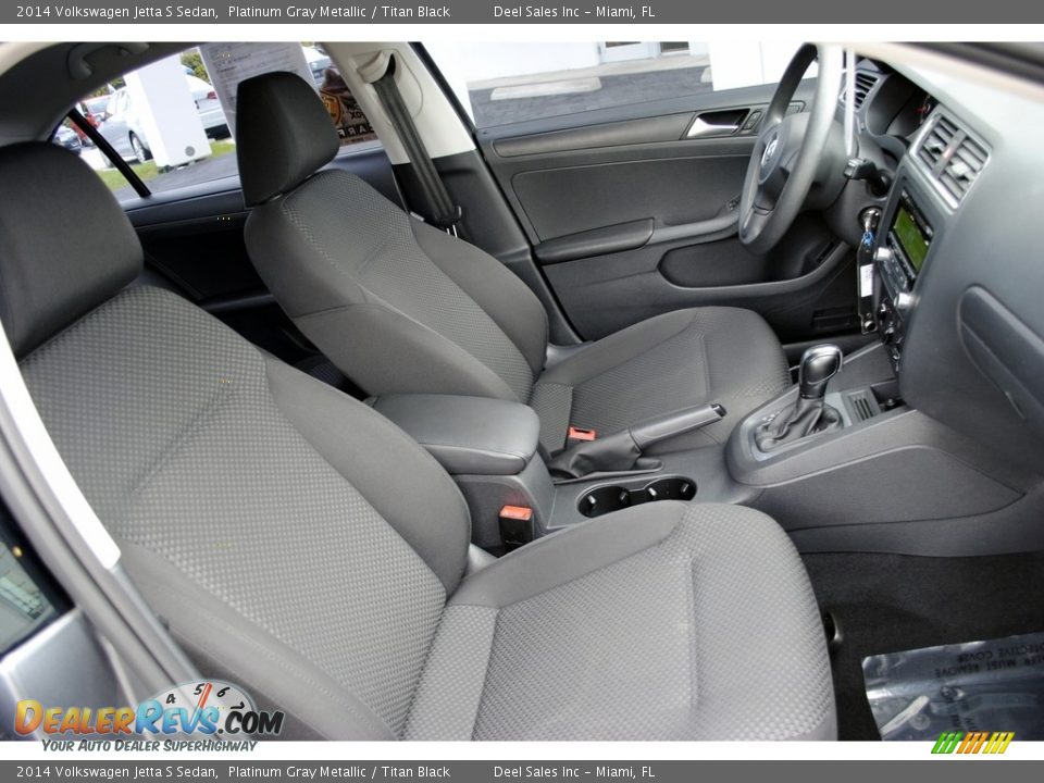 2014 Volkswagen Jetta S Sedan Platinum Gray Metallic / Titan Black Photo #18