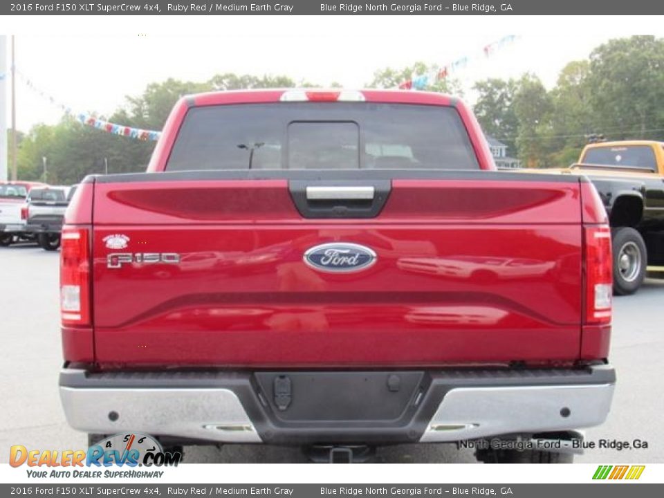 2016 Ford F150 XLT SuperCrew 4x4 Ruby Red / Medium Earth Gray Photo #5