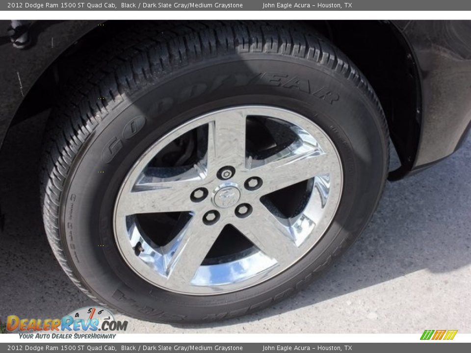 2012 Dodge Ram 1500 ST Quad Cab Black / Dark Slate Gray/Medium Graystone Photo #11
