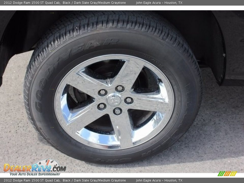 2012 Dodge Ram 1500 ST Quad Cab Black / Dark Slate Gray/Medium Graystone Photo #12