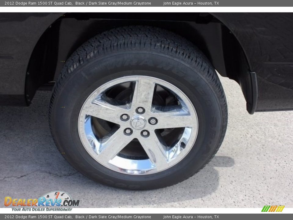 2012 Dodge Ram 1500 ST Quad Cab Black / Dark Slate Gray/Medium Graystone Photo #13