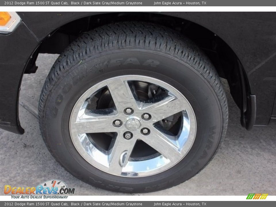 2012 Dodge Ram 1500 ST Quad Cab Black / Dark Slate Gray/Medium Graystone Photo #14