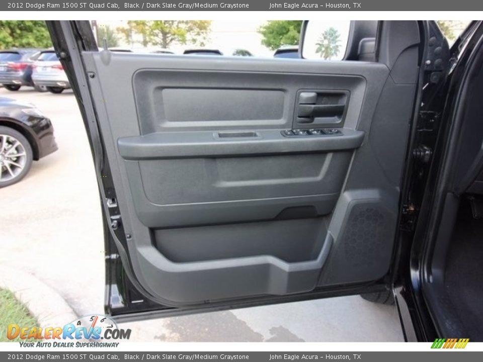 2012 Dodge Ram 1500 ST Quad Cab Black / Dark Slate Gray/Medium Graystone Photo #15