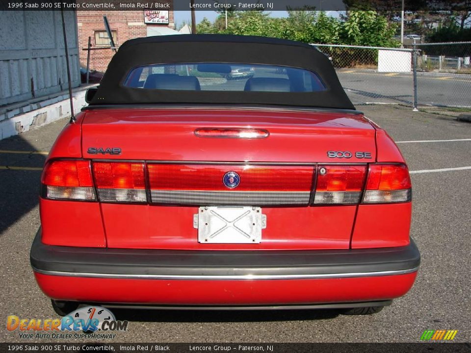 1996 Saab 900 SE Turbo Convertible Imola Red / Black Photo #4