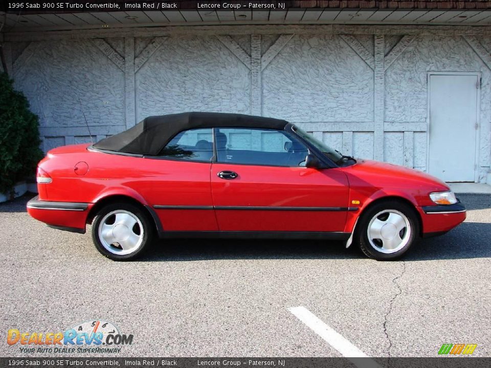 1996 Saab 900 SE Turbo Convertible Imola Red / Black Photo #5
