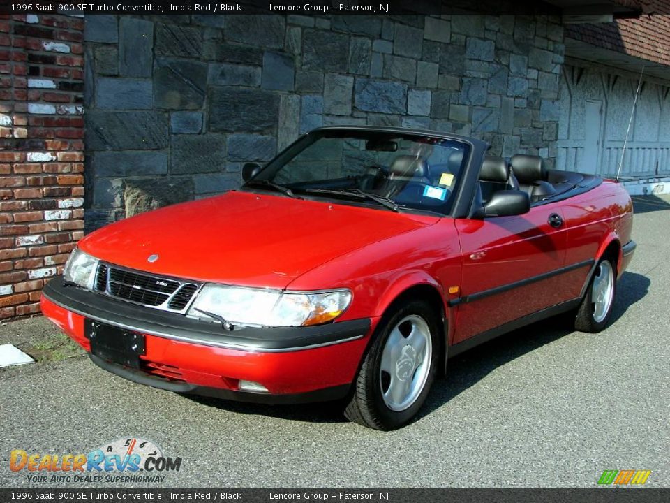1996 Saab 900 SE Turbo Convertible Imola Red / Black Photo #6