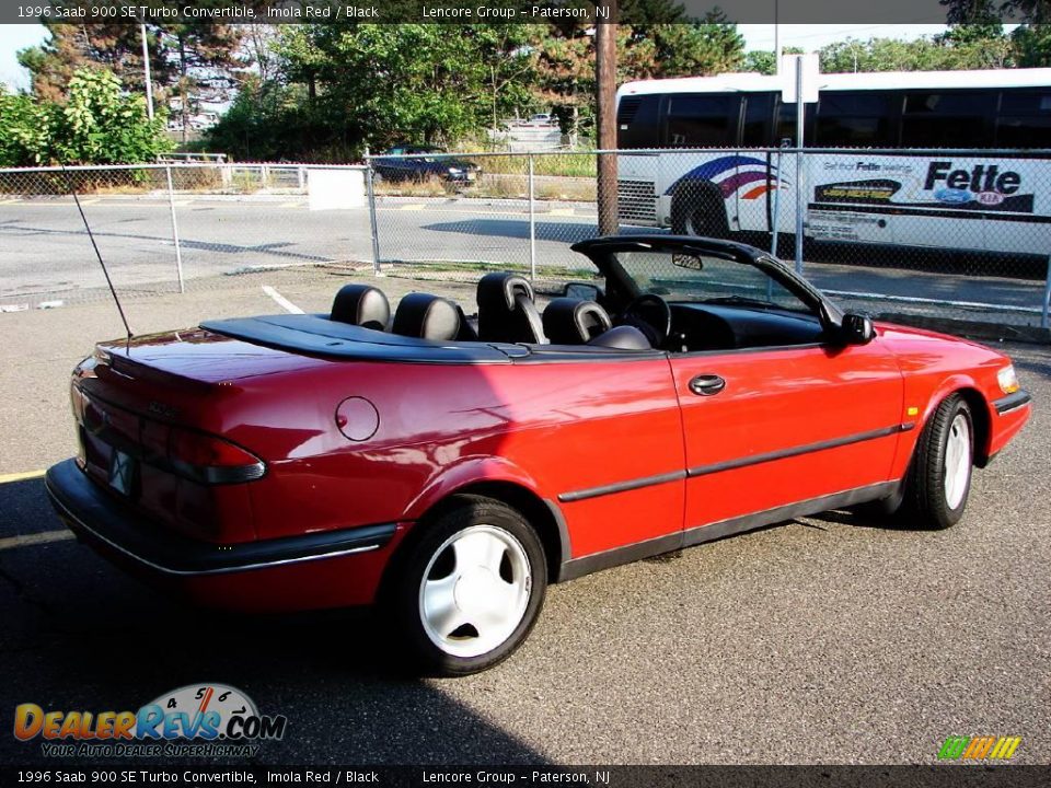 1996 Saab 900 SE Turbo Convertible Imola Red / Black Photo #8