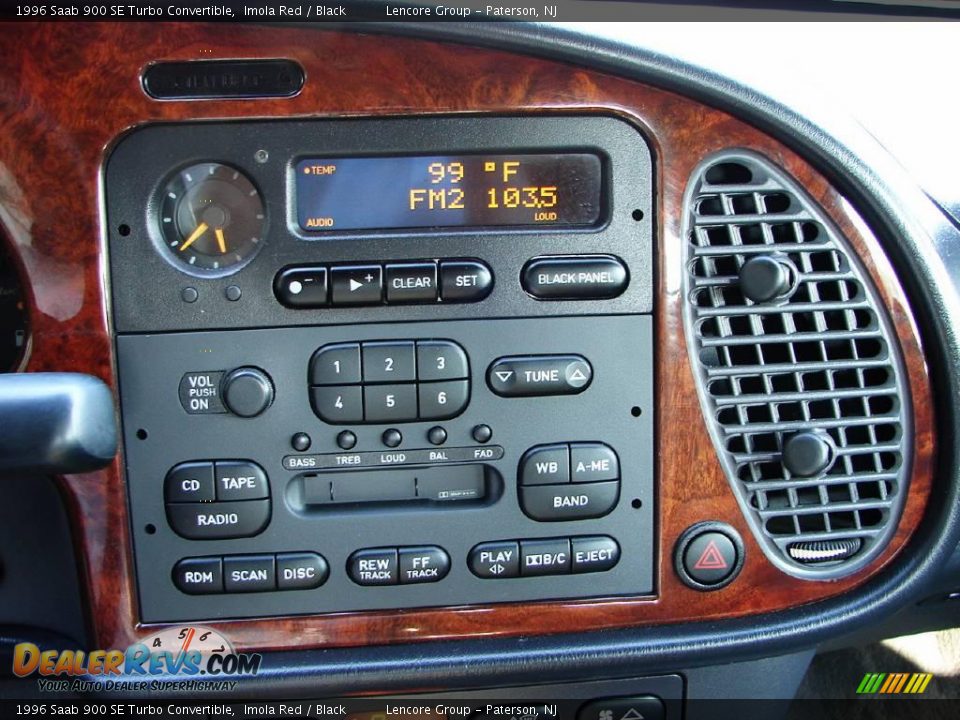 1996 Saab 900 SE Turbo Convertible Imola Red / Black Photo #19