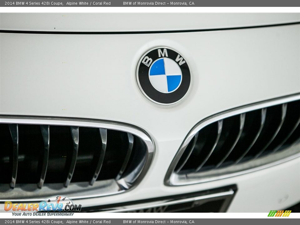 2014 BMW 4 Series 428i Coupe Alpine White / Coral Red Photo #28