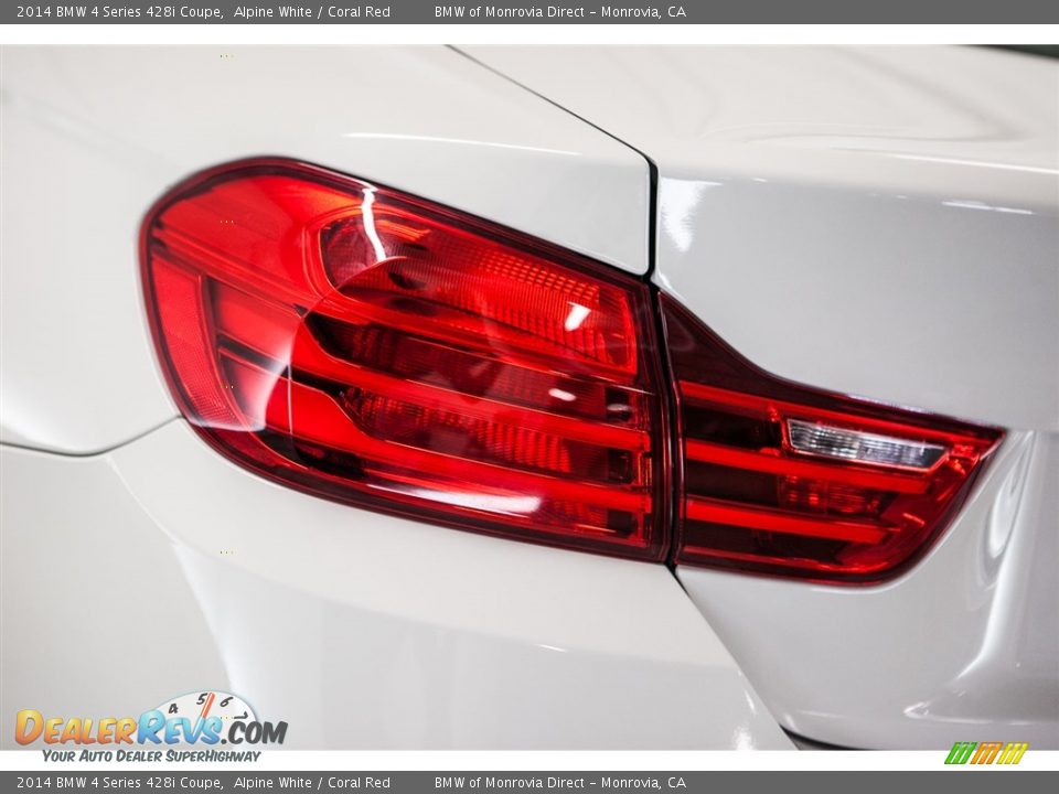 2014 BMW 4 Series 428i Coupe Alpine White / Coral Red Photo #29
