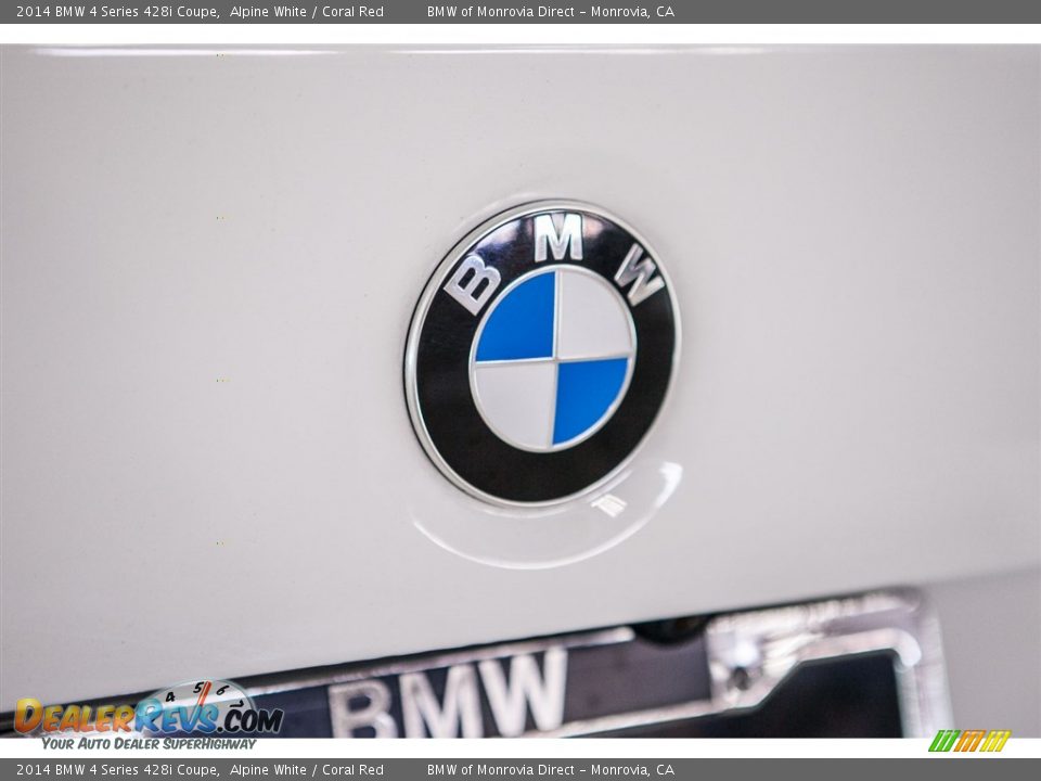 2014 BMW 4 Series 428i Coupe Alpine White / Coral Red Photo #30