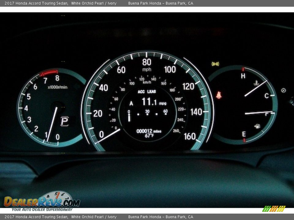 2017 Honda Accord Touring Sedan White Orchid Pearl / Ivory Photo #18