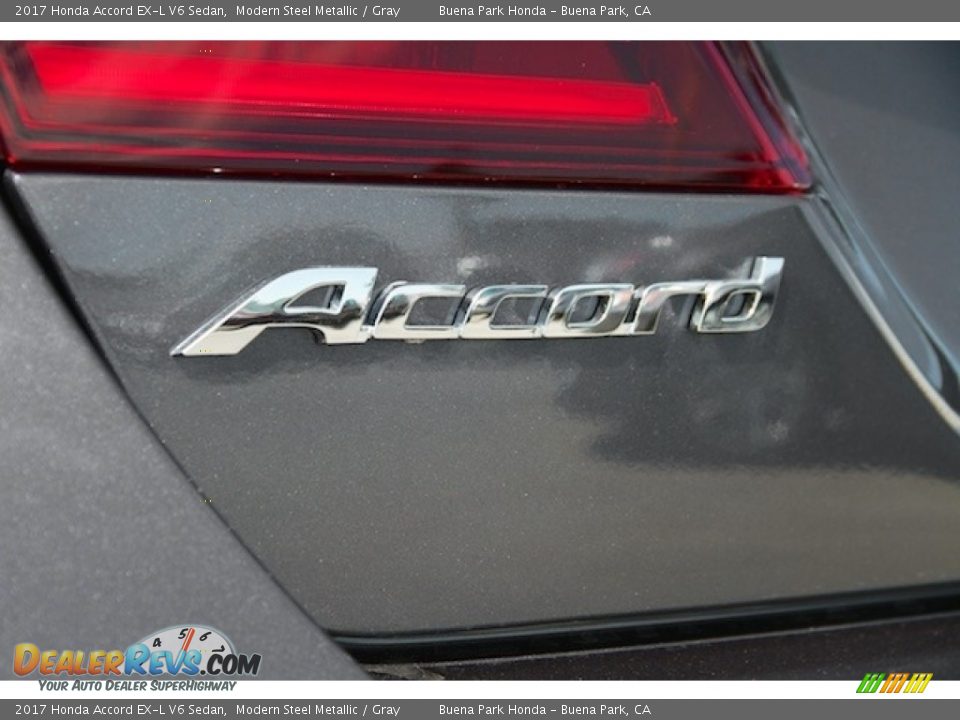 2017 Honda Accord EX-L V6 Sedan Modern Steel Metallic / Gray Photo #3