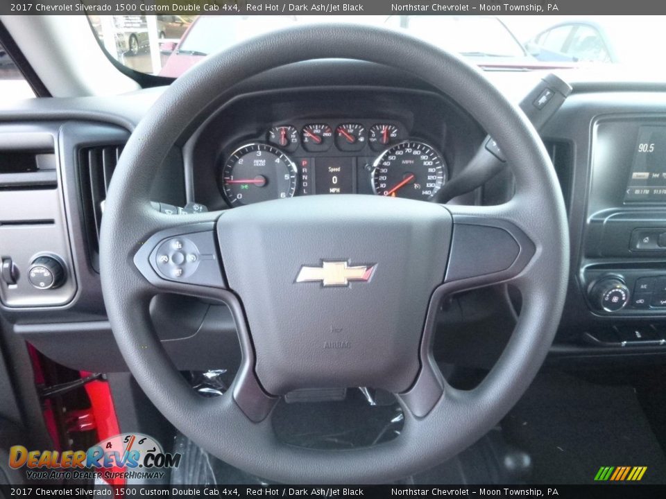 2017 Chevrolet Silverado 1500 Custom Double Cab 4x4 Red Hot / Dark Ash/Jet Black Photo #18