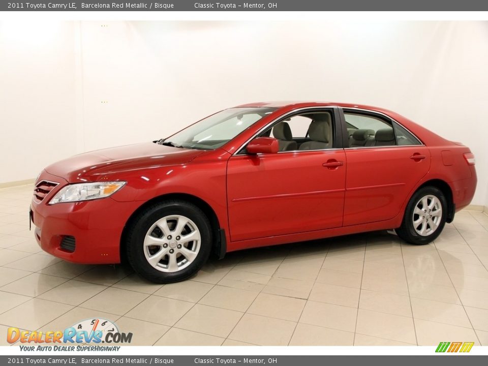 2011 Toyota Camry LE Barcelona Red Metallic / Bisque Photo #3