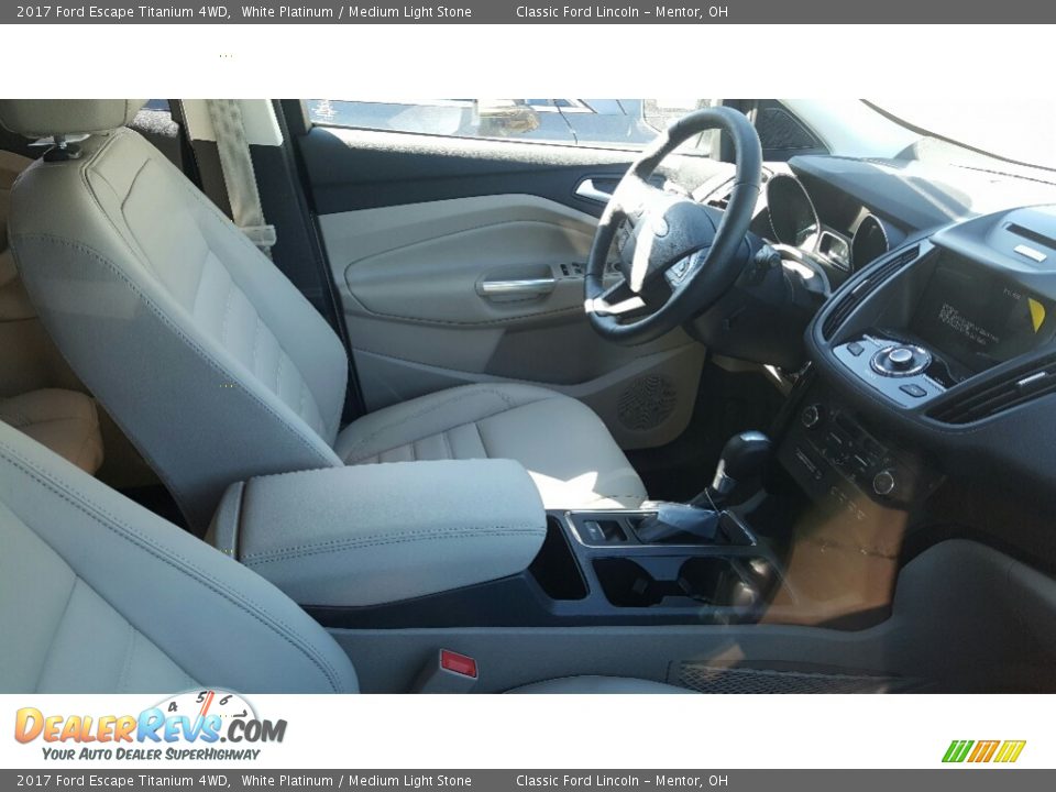2017 Ford Escape Titanium 4WD White Platinum / Medium Light Stone Photo #3