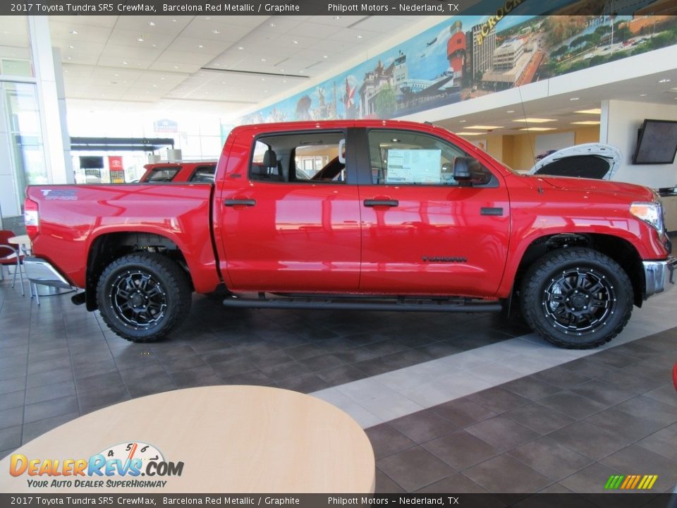 2017 Toyota Tundra SR5 CrewMax Barcelona Red Metallic / Graphite Photo #3