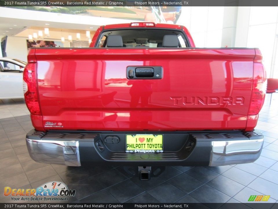 2017 Toyota Tundra SR5 CrewMax Barcelona Red Metallic / Graphite Photo #4