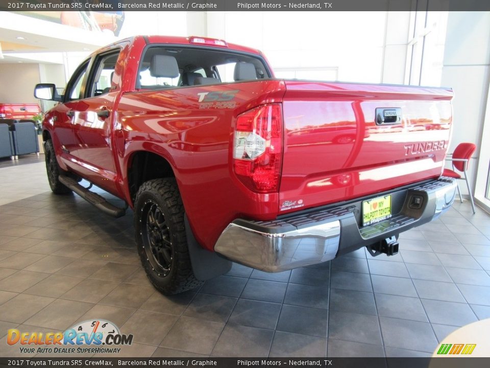 2017 Toyota Tundra SR5 CrewMax Barcelona Red Metallic / Graphite Photo #5