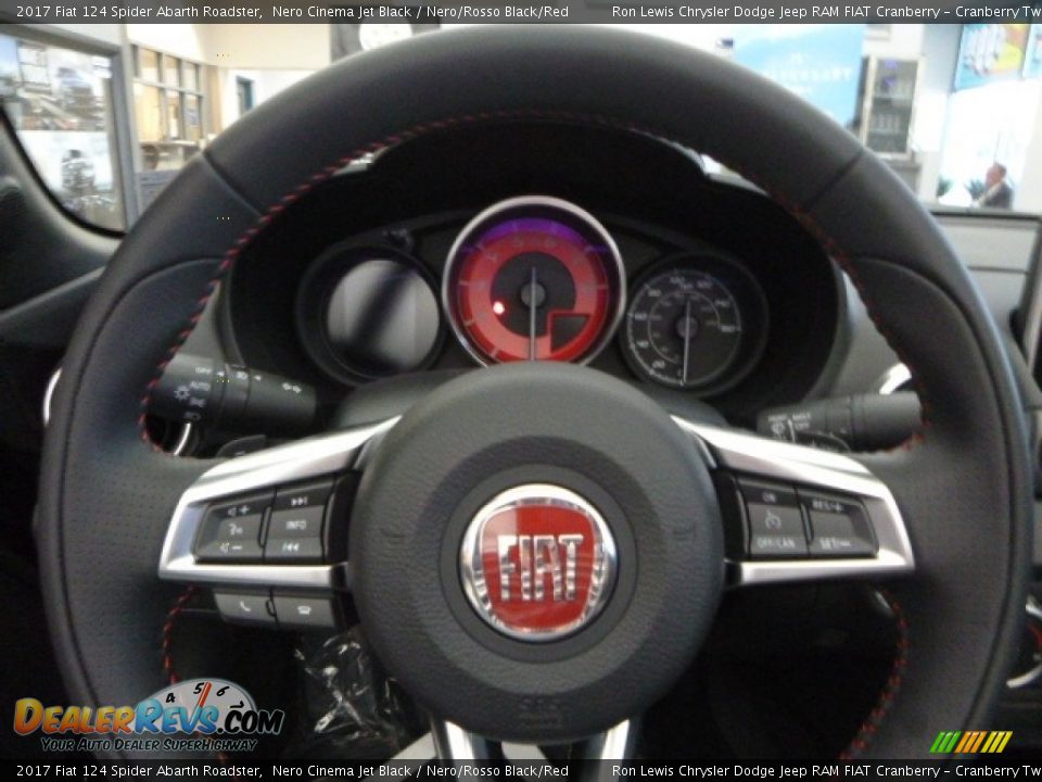 2017 Fiat 124 Spider Abarth Roadster Nero Cinema Jet Black / Nero/Rosso Black/Red Photo #13