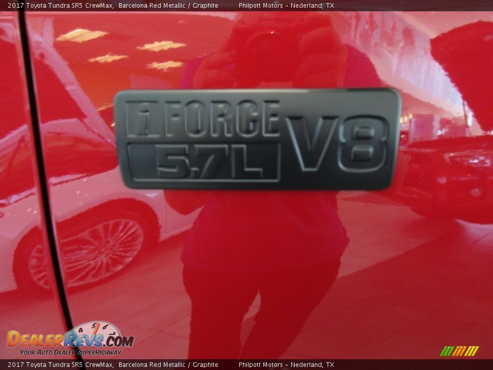 2017 Toyota Tundra SR5 CrewMax Barcelona Red Metallic / Graphite Photo #13