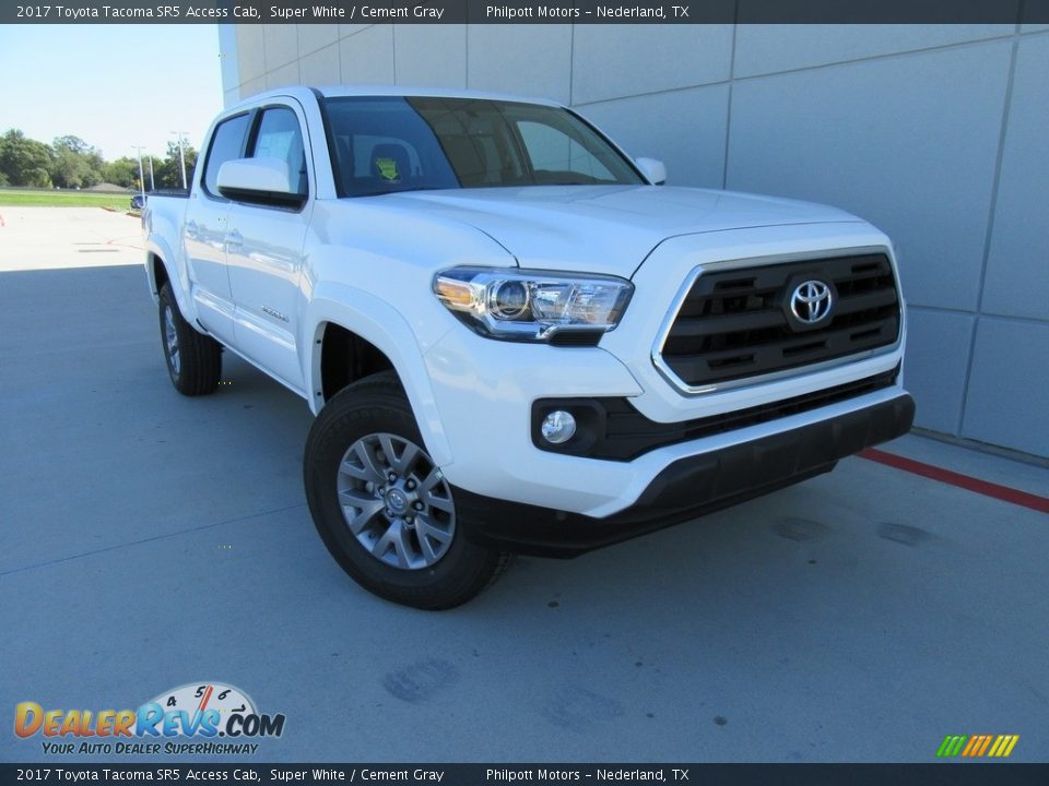 2017 Toyota Tacoma SR5 Access Cab Super White / Cement Gray Photo #1