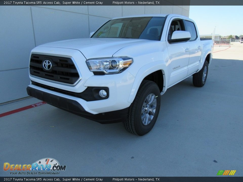 2017 Toyota Tacoma SR5 Access Cab Super White / Cement Gray Photo #7