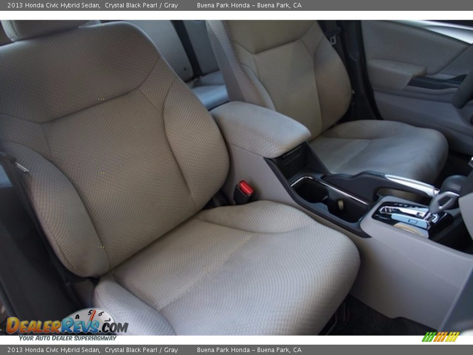 2013 Honda Civic Hybrid Sedan Crystal Black Pearl / Gray Photo #19