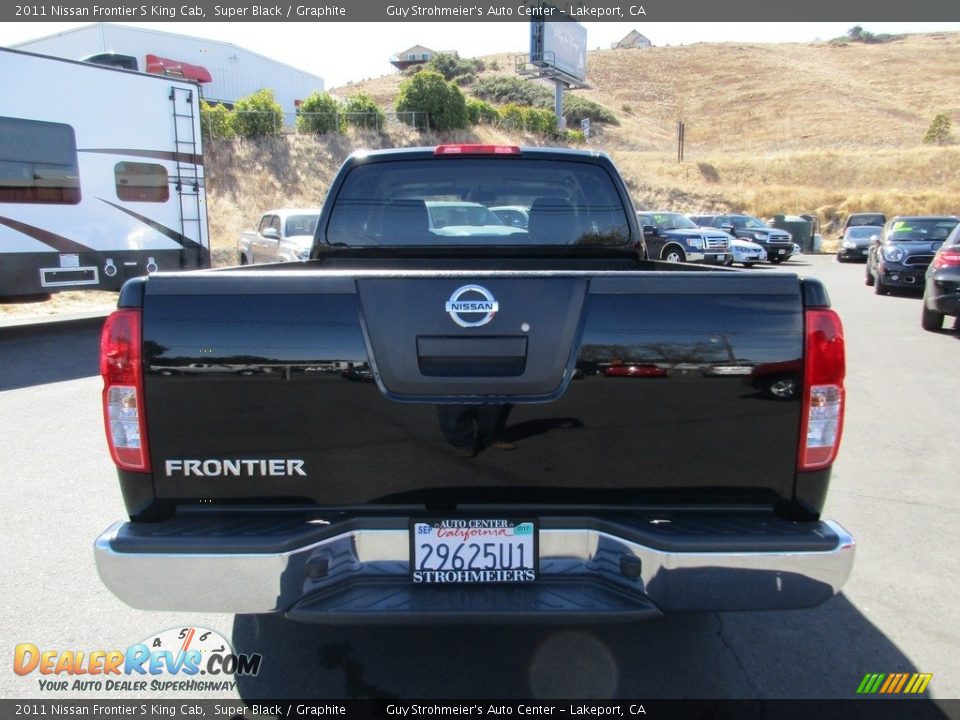 2011 Nissan Frontier S King Cab Super Black / Graphite Photo #6