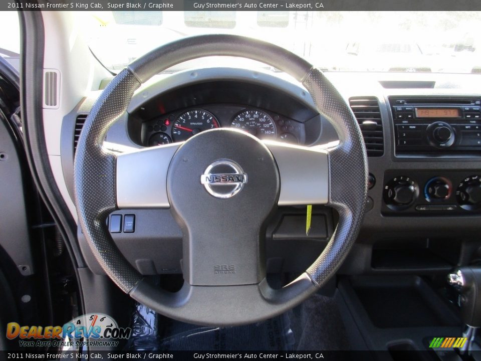 2011 Nissan Frontier S King Cab Super Black / Graphite Photo #13