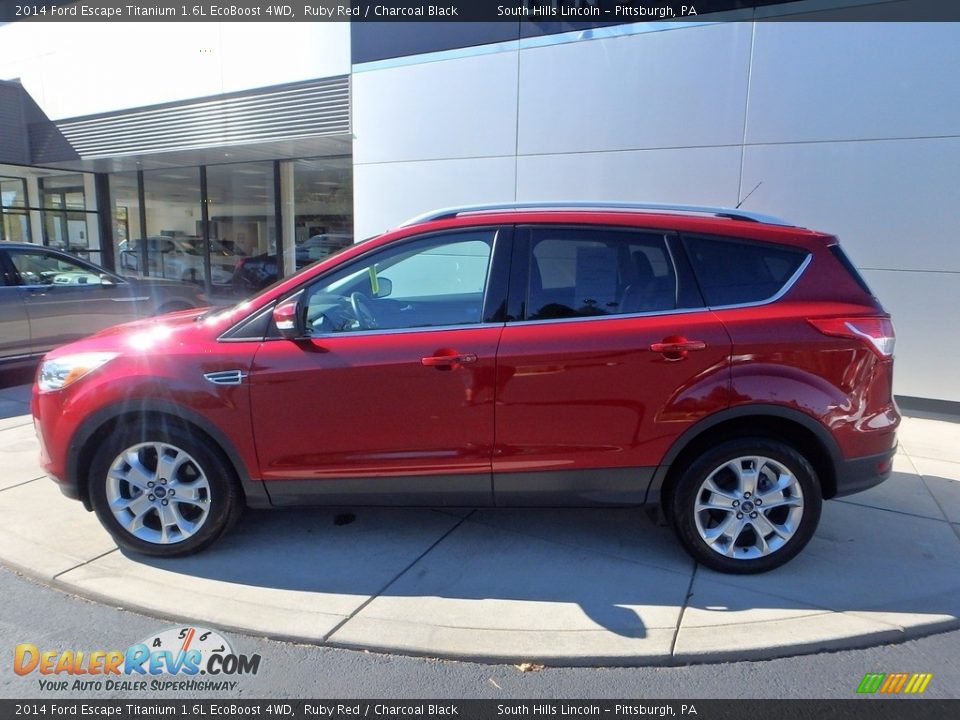 2014 Ford Escape Titanium 1.6L EcoBoost 4WD Ruby Red / Charcoal Black Photo #2