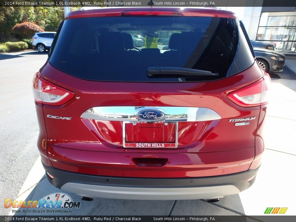 2014 Ford Escape Titanium 1.6L EcoBoost 4WD Ruby Red / Charcoal Black Photo #4