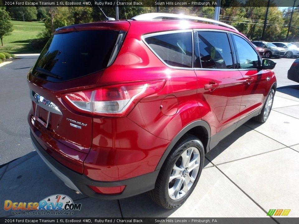 2014 Ford Escape Titanium 1.6L EcoBoost 4WD Ruby Red / Charcoal Black Photo #6