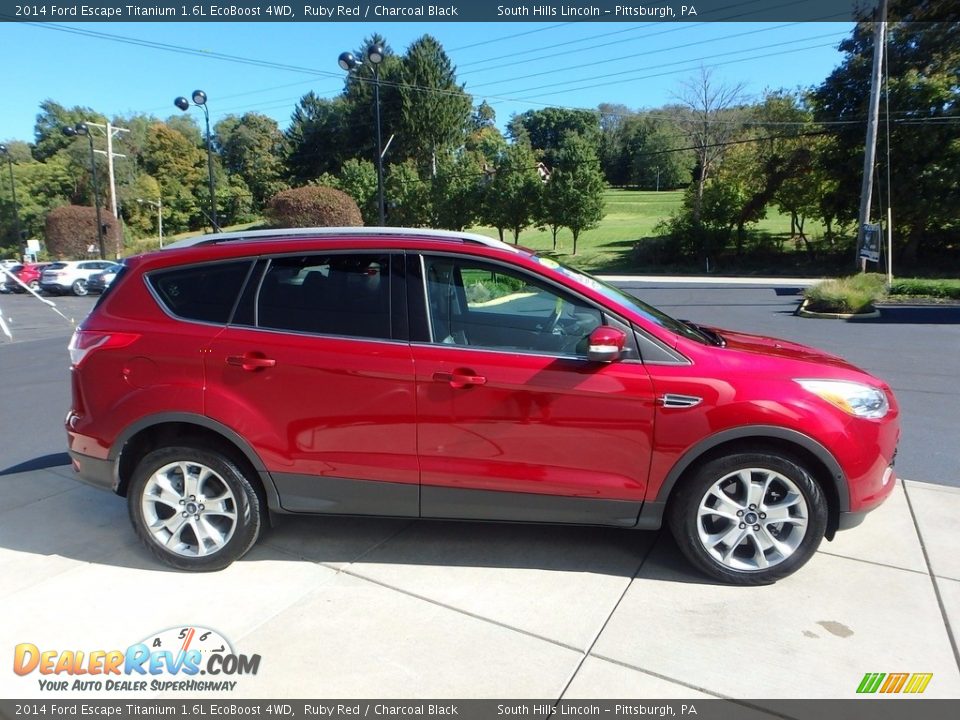 2014 Ford Escape Titanium 1.6L EcoBoost 4WD Ruby Red / Charcoal Black Photo #7