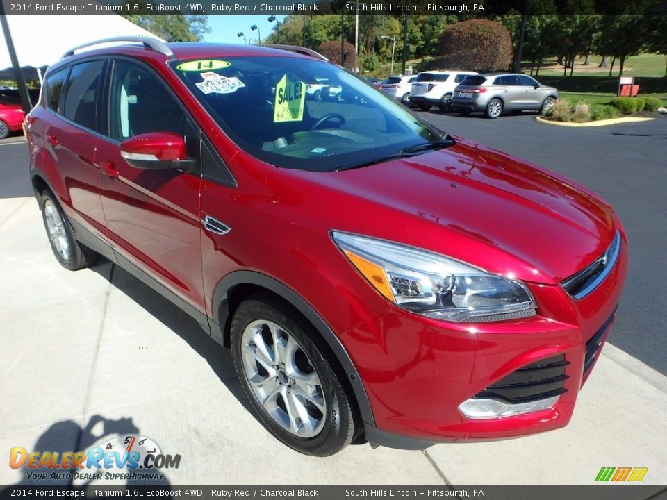 2014 Ford Escape Titanium 1.6L EcoBoost 4WD Ruby Red / Charcoal Black Photo #8