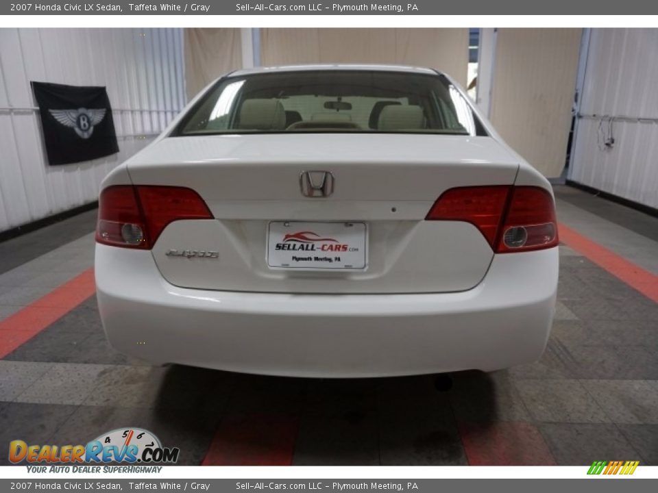 2007 Honda Civic LX Sedan Taffeta White / Gray Photo #9