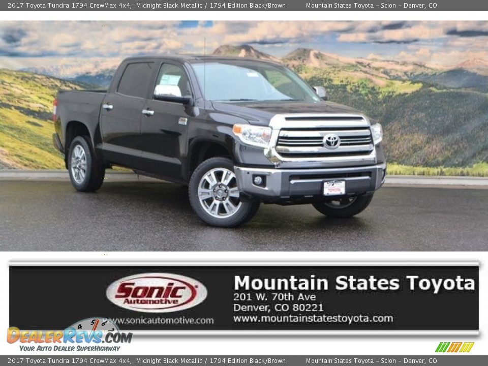 2017 Toyota Tundra 1794 CrewMax 4x4 Midnight Black Metallic / 1794 Edition Black/Brown Photo #1