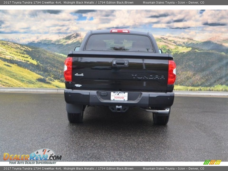 2017 Toyota Tundra 1794 CrewMax 4x4 Midnight Black Metallic / 1794 Edition Black/Brown Photo #4