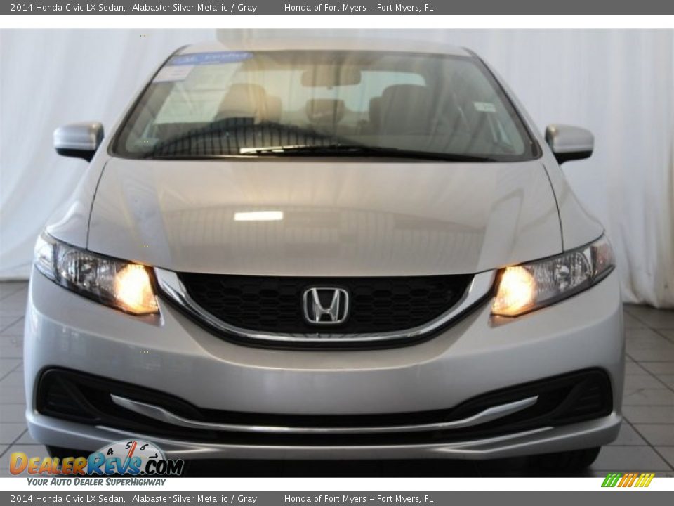 2014 Honda Civic LX Sedan Alabaster Silver Metallic / Gray Photo #4