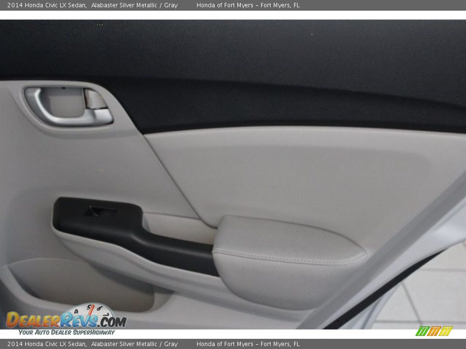2014 Honda Civic LX Sedan Alabaster Silver Metallic / Gray Photo #26