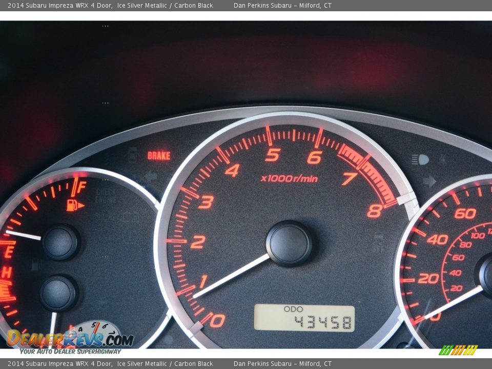 2014 Subaru Impreza WRX 4 Door Ice Silver Metallic / Carbon Black Photo #13