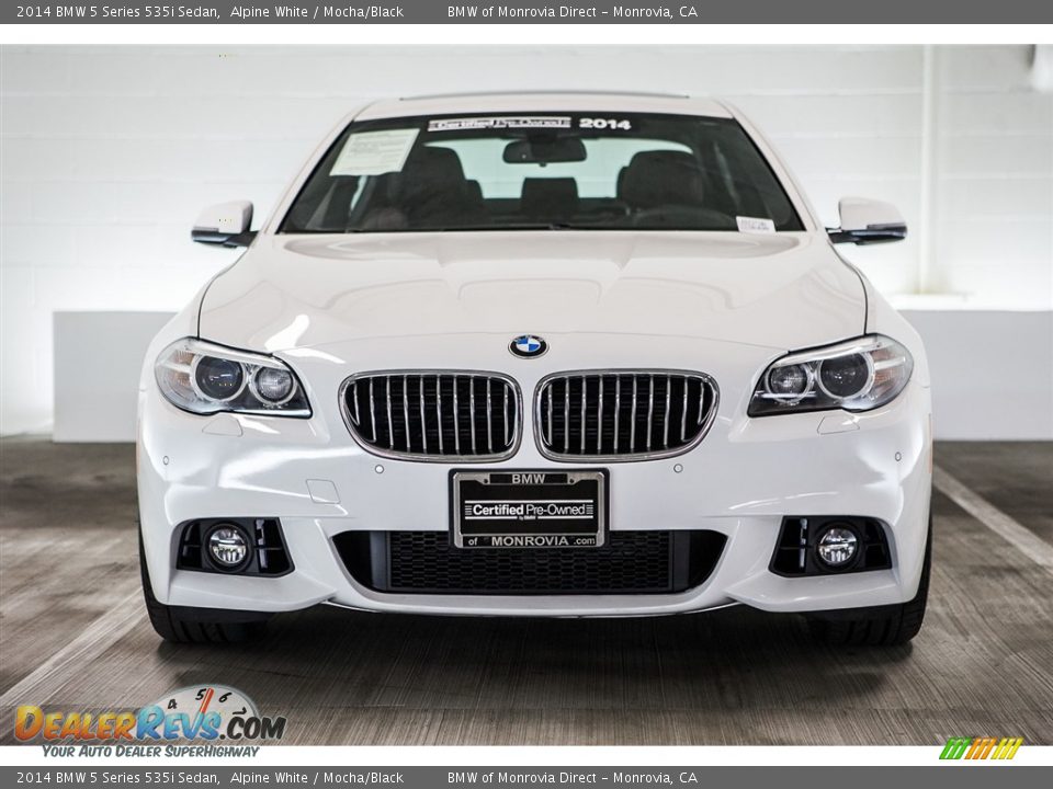2014 BMW 5 Series 535i Sedan Alpine White / Mocha/Black Photo #2